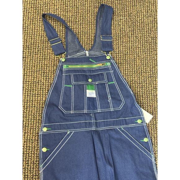 LIBERTY MEN'S SZ 34 x 30 BLUE JEAN BIB OVERALLS 100% COTTON DENIM NWT - Picture 4 of 8